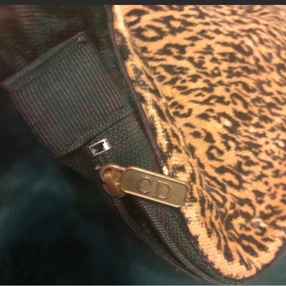 Rare Vintage Christian Dior Leopard Print Cosmetic Bag - Picture 4 of 8